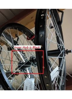 18" ALLOY WHEEL 3/8 FRT NUT 36H BLK -Sports Equipment Shop 49n 18 alloy wheel 3 8 frt nut 36h blk 2