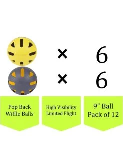 EASTON 9" POP BACK WIFFLE BALLS | 12PACK -Sports Equipment Shop easton easton 9 pop back wiffle balls 12pack 2
