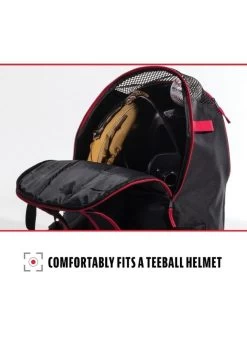 FRANKLIN PBATPACK BLACK/RED YOUTH -Sports Equipment Shop franklin franklin pbatpack black red youth 3