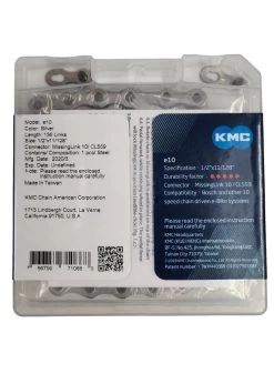 KMC Chain E10 Silver X136L, 10 Speed, E-Bike Chain 7 KMC Chain E10 Silver X136L, 10 Speed, E-Bike Chain -Sports Equipment Shop kmc kmc chain e10 silver x136l 10 speed e bike cha 2
