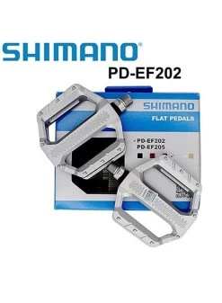 SHIMANO PEDAL, PD-EF202, FLAT, W/O REFLECTOR, SILVER -Sports Equipment Shop shimano shimano pedal pd ef202 flat w o reflector 2