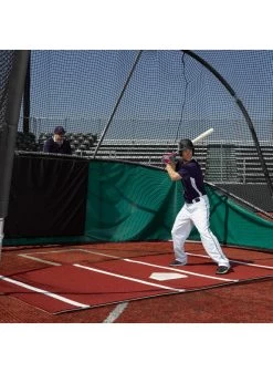 Sportwheels 12' X 6' Clay Batting Mat Pro (Lined)
