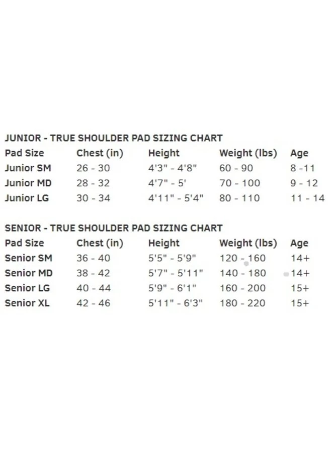 2020 TRUE SP AX7 JR SHOULDER PAD 8 2020 TRUE SP AX7 JR SHOULDER PAD - Image 6