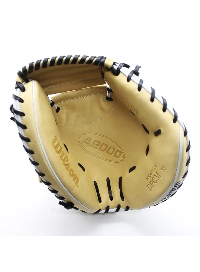 2021 WILSON A2000 CM33 CATCHER'S MITT 33" BLONDE/BLACK 4 2021 WILSON A2000 CM33 CATCHER'S MITT 33" BLONDE/BLACK - Image 2