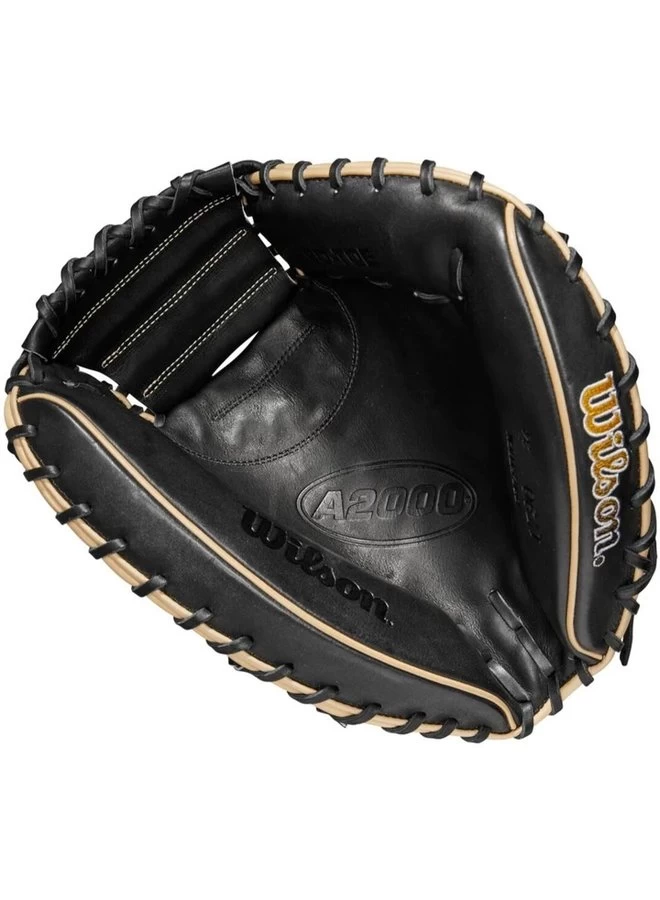 2023 WILSON A2000 SUPERSKIN 1790 (C ) CATCHER MITT 34" BLACK-BLONDE SS-YELLOW 4 2023 WILSON A2000 SUPERSKIN 1790 (C ) CATCHER MITT 34" BLACK-BLONDE SS-YELLOW - Image 2