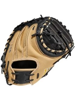 2023 WILSON A2000 SUPERSKIN 1790 (C ) CATCHER MITT 34" BLACK-BLONDE SS-YELLOW
