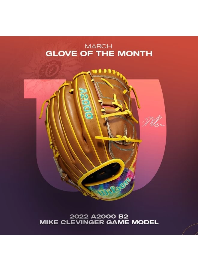 Wilson Mike Clevinger Game Model A2000 B2 12" Baseball Glove - March 2022 6 Wilson Mike Clevinger Game Model A2000 B2 12" Baseball Glove - March 2022 - Image 4